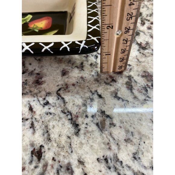 Jay Import Company Ceramic Divided Serving Tray Hand Painted Strawberry Spring - Picture 5 of 6